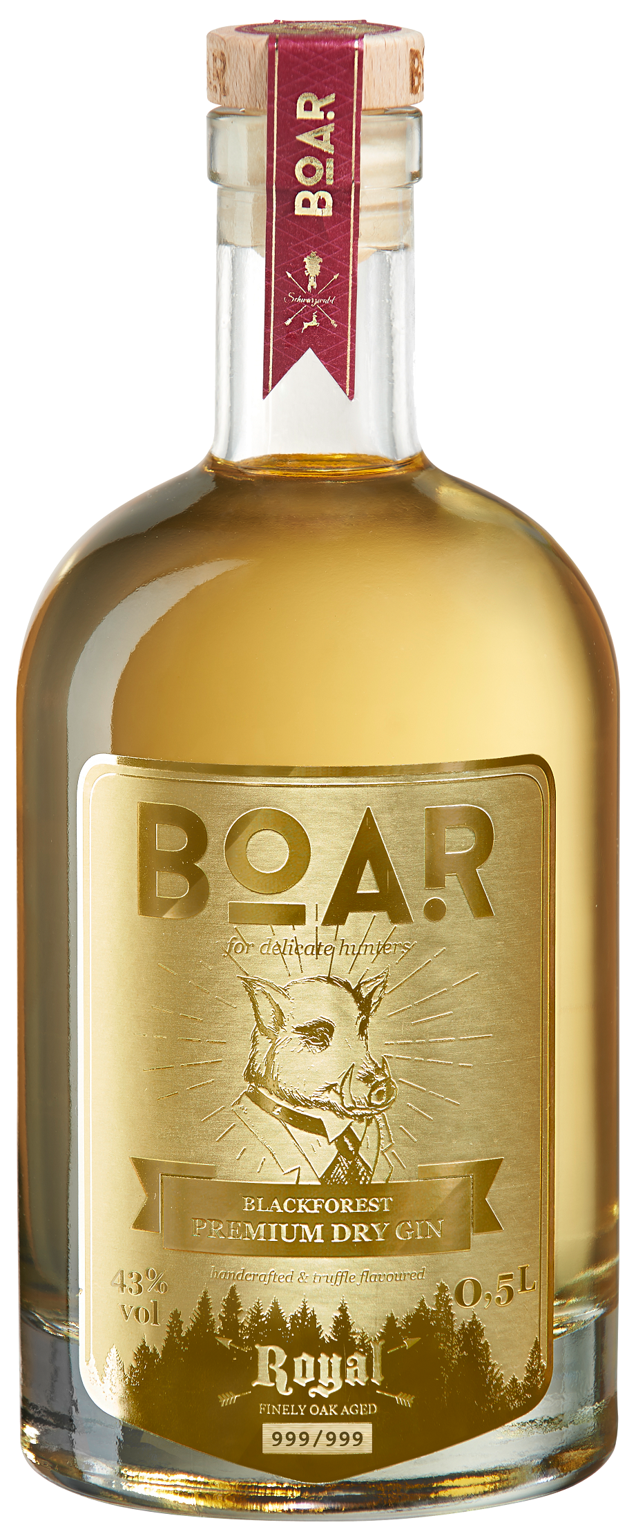 Boar Blackforest Premium Dry Gin Edition Royal 0,5l 43% vol.