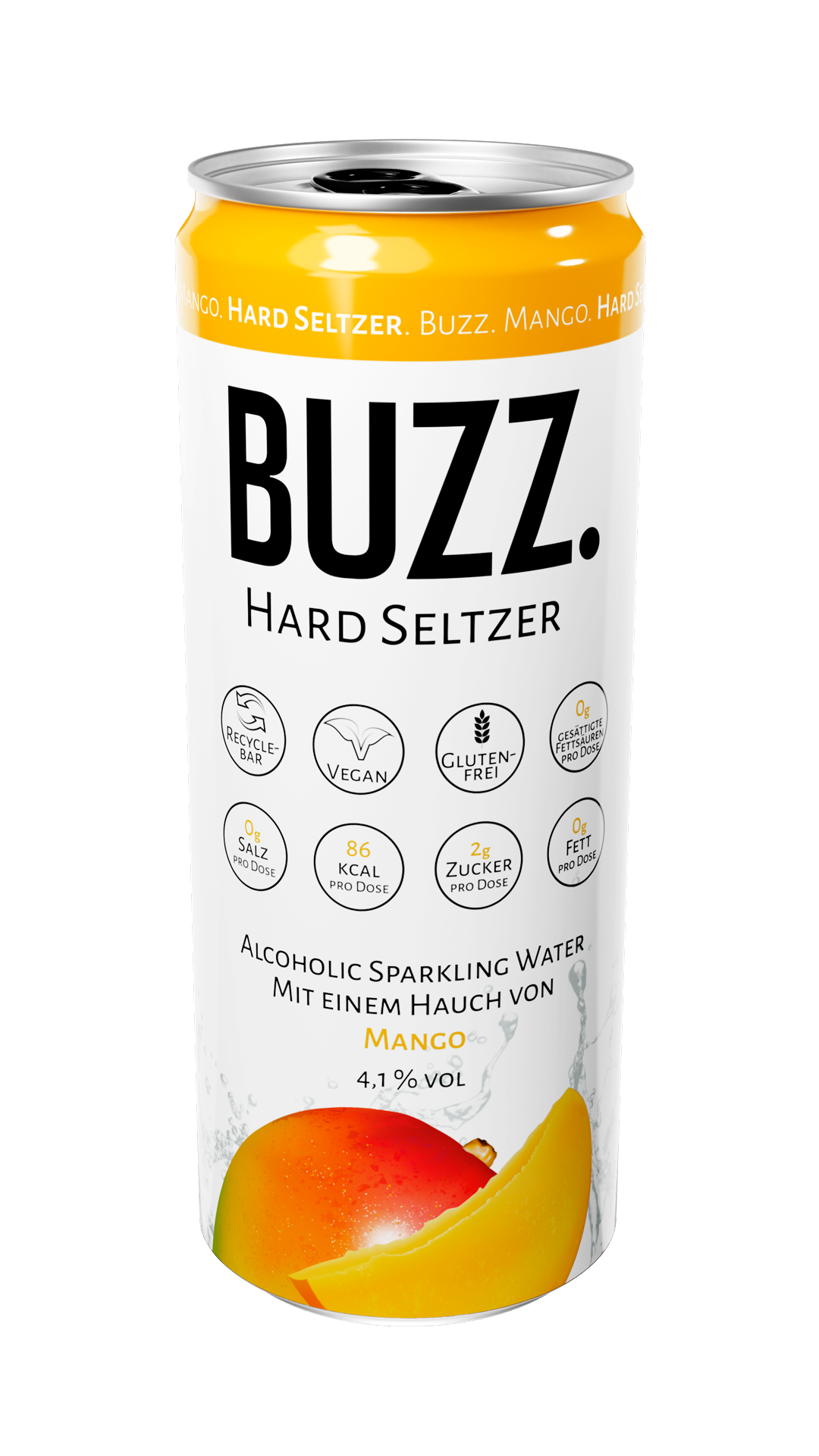 Buzz Hard Seltzer Mango 0,33l 4,1%vol.