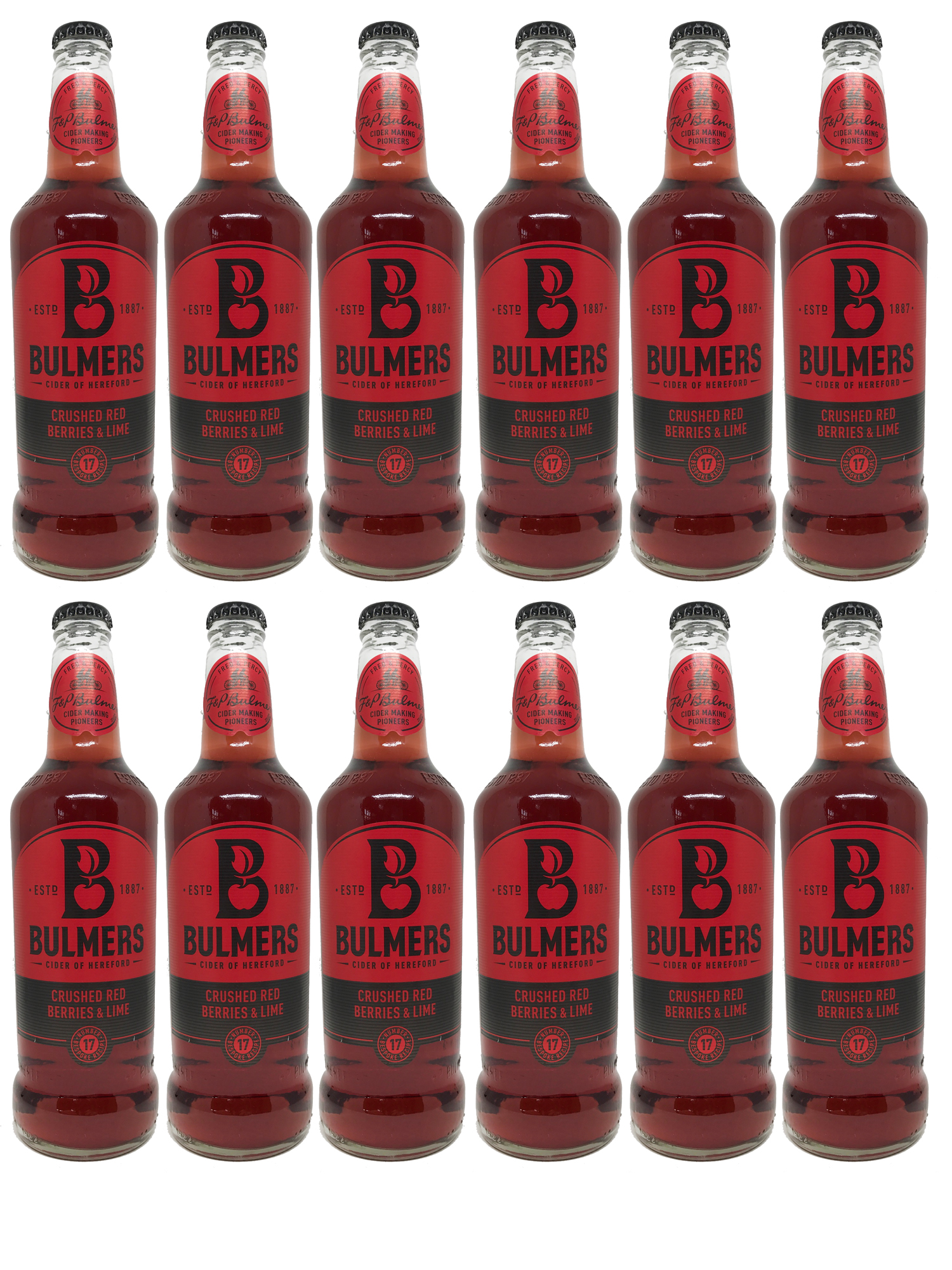 12x Bulmers Cider No.17 - Crushed Red Berries & Lime 0,5l 4,0%vol.