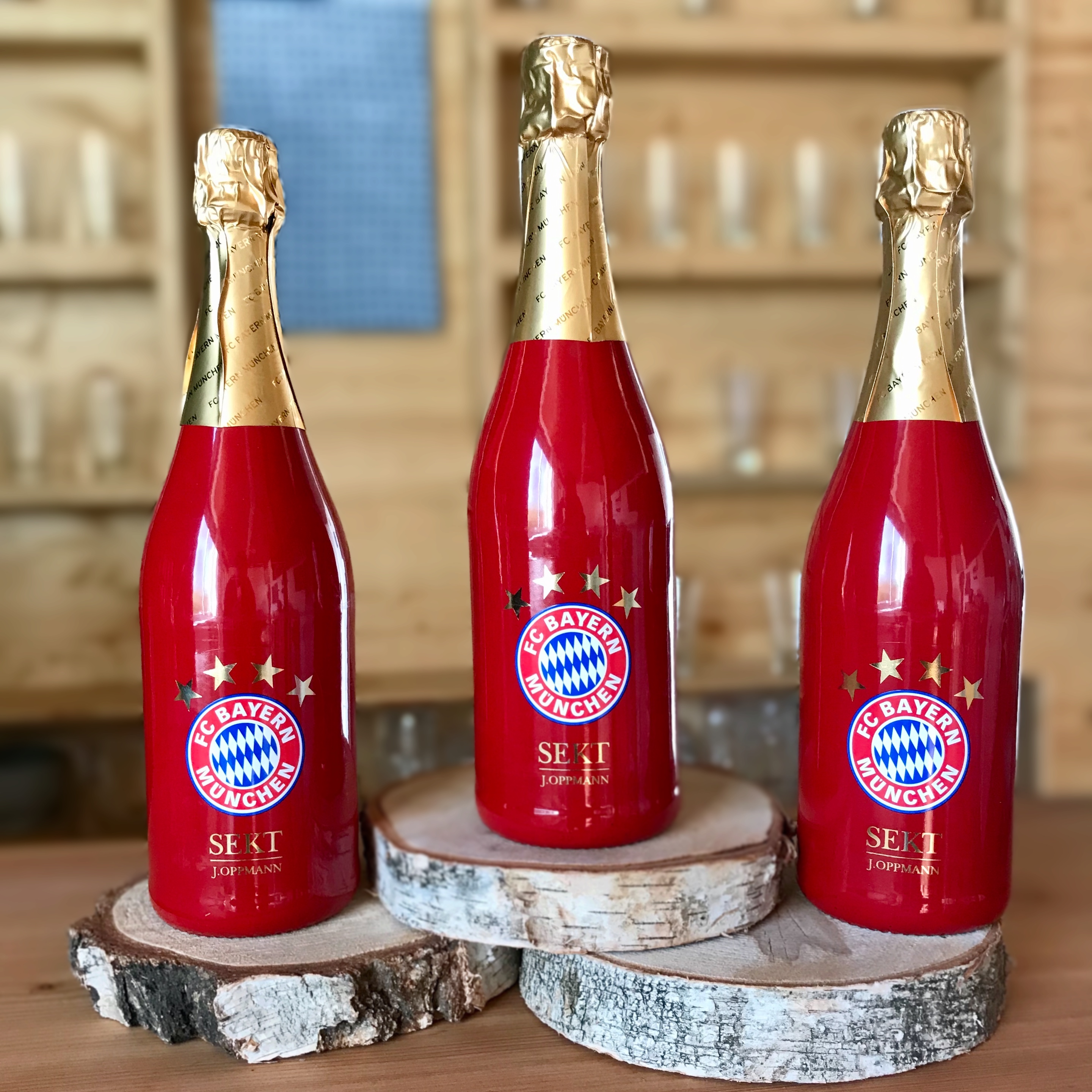 FC Bayern München Sekt - 3er Pack - offizielles Lizenzprodukt - Weißer Sekt Trocken 0,75l 11,5%vol.