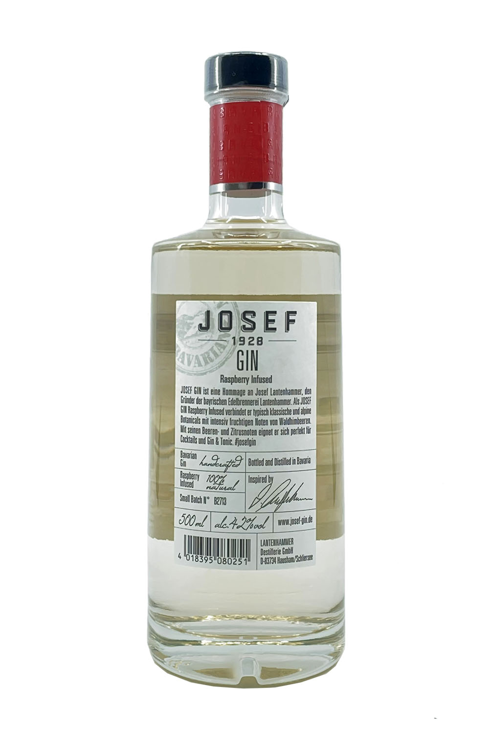 Josef 1928 Bavarian Gin ~ Raspberry Infused ~ 0,5l 42%vol.