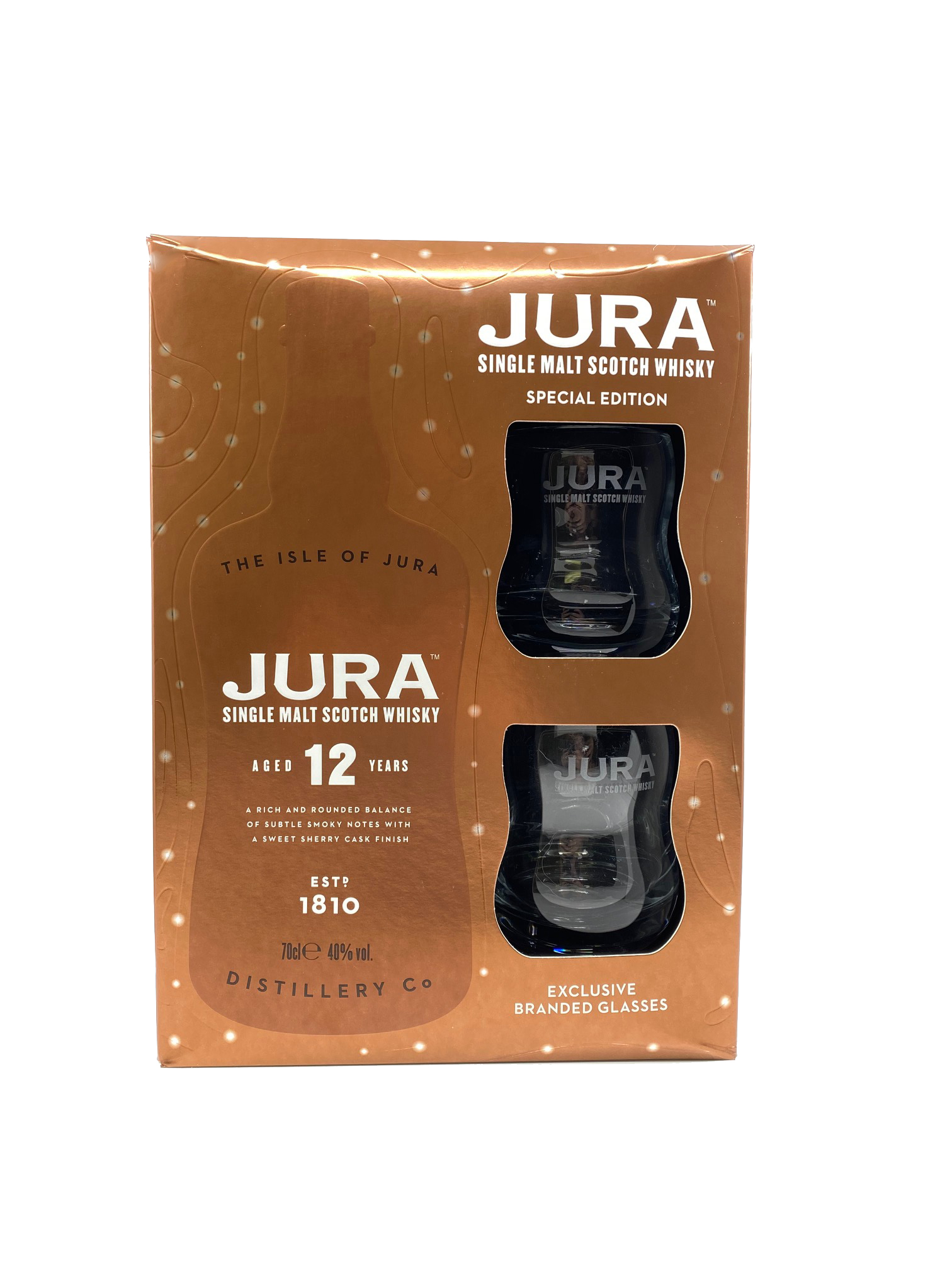 Isle of Jura - 12 Jahre - Geschenkpaket mit 2 Tumbler 0,7l 40%vol