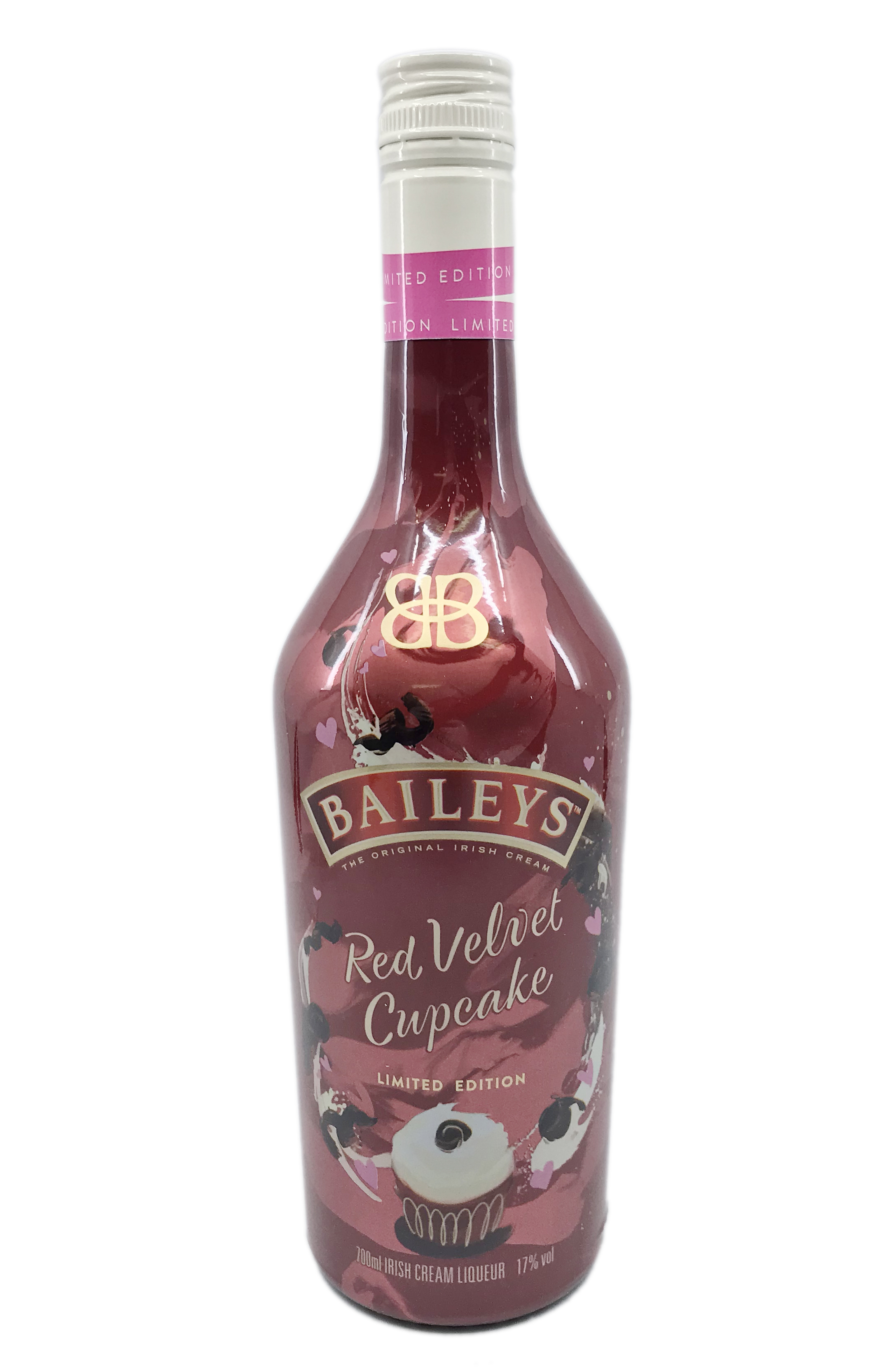 Baileys Red Velvet Cupcake Likör - 0,7l - 17% vol. Alk. - Fronansicht