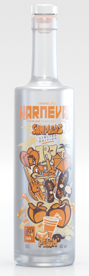 Karneval-Peach Karneval Vodka - Sampler 5 - Limited Edition - Peach 0,5l 40%vol.