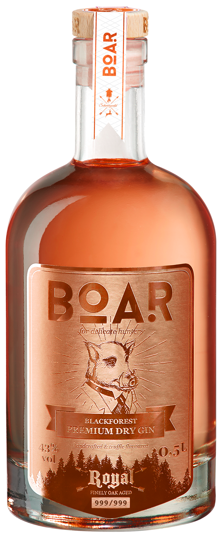 Boar Blackforest Premium Dry Gin Edition Royal RUBIN 0,5l 43% vol.
