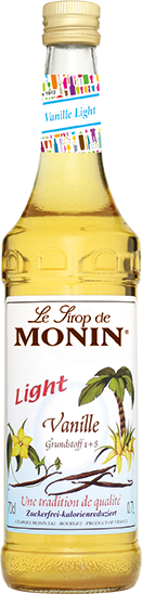 Monin Sirup Vanille Light 0,7l  Vanillesirup Vanille-Light Light Sirup kalorienarm