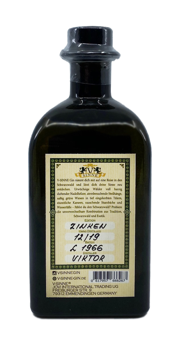 V-Sinne Schwarzwald Dry Gin 0,5l 45%vol.