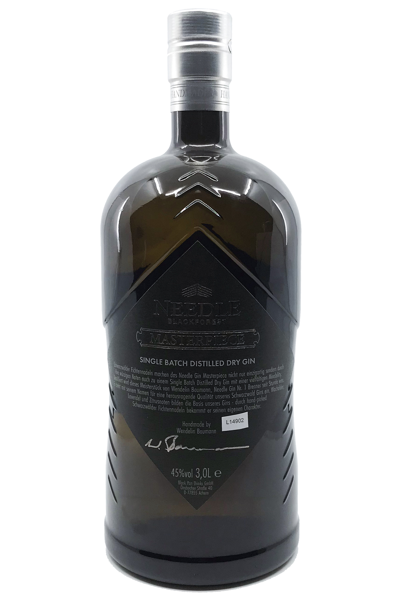 XXL Needle Blackforest - Dry Gin - Masterpiece - 3 Liter 45% vol. Alk.