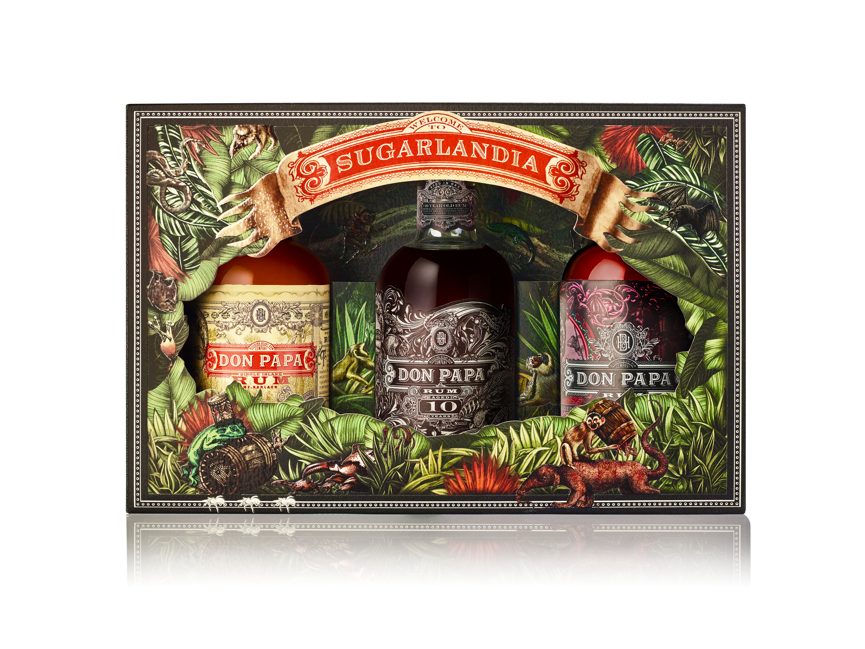 Don Papa SUGARLANDIA Premium Tasting Set 3x0,2L 40/43/45%vol.