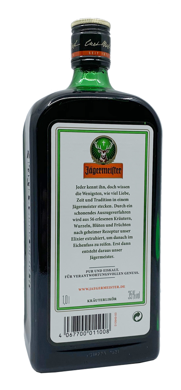 Jägermeister Literflasche Kräuterlikör 35%vol. 1l