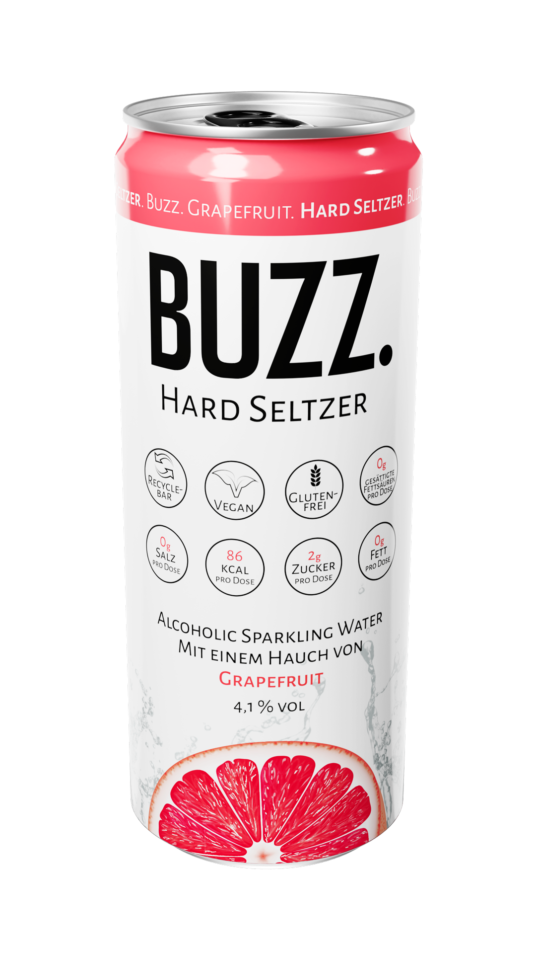 Buzz Hard Seltzer Grapefruit 0,33l 4,1%vol.