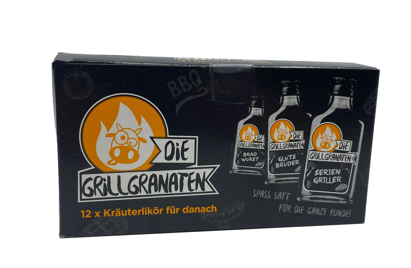 Die Grillgranaten Box - 12x Grillgranaten Kräuterlikör für danach (12x0,02l) 30%vol.