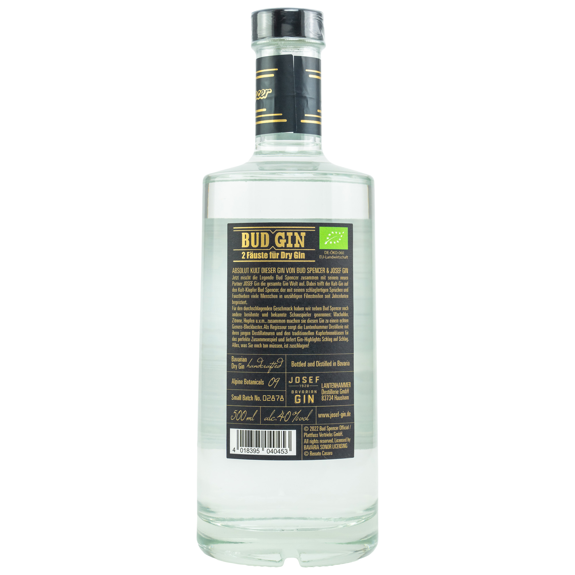 Bud Spencer - Dry Gin - BIO Qualität 0,5l 40%vol.