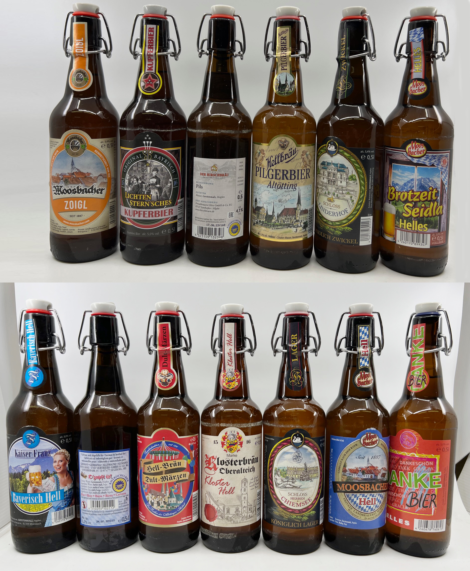 Bayerischer Biermeter - 13 ausgewählte Edelbiere -  (13x0,5l) max.5,8%vol.