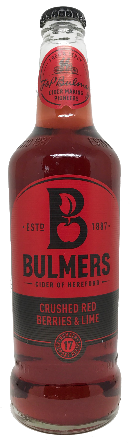 12x Bulmers Cider No.17 - Crushed Red Berries & Lime 0,5l 4,0%vol.
