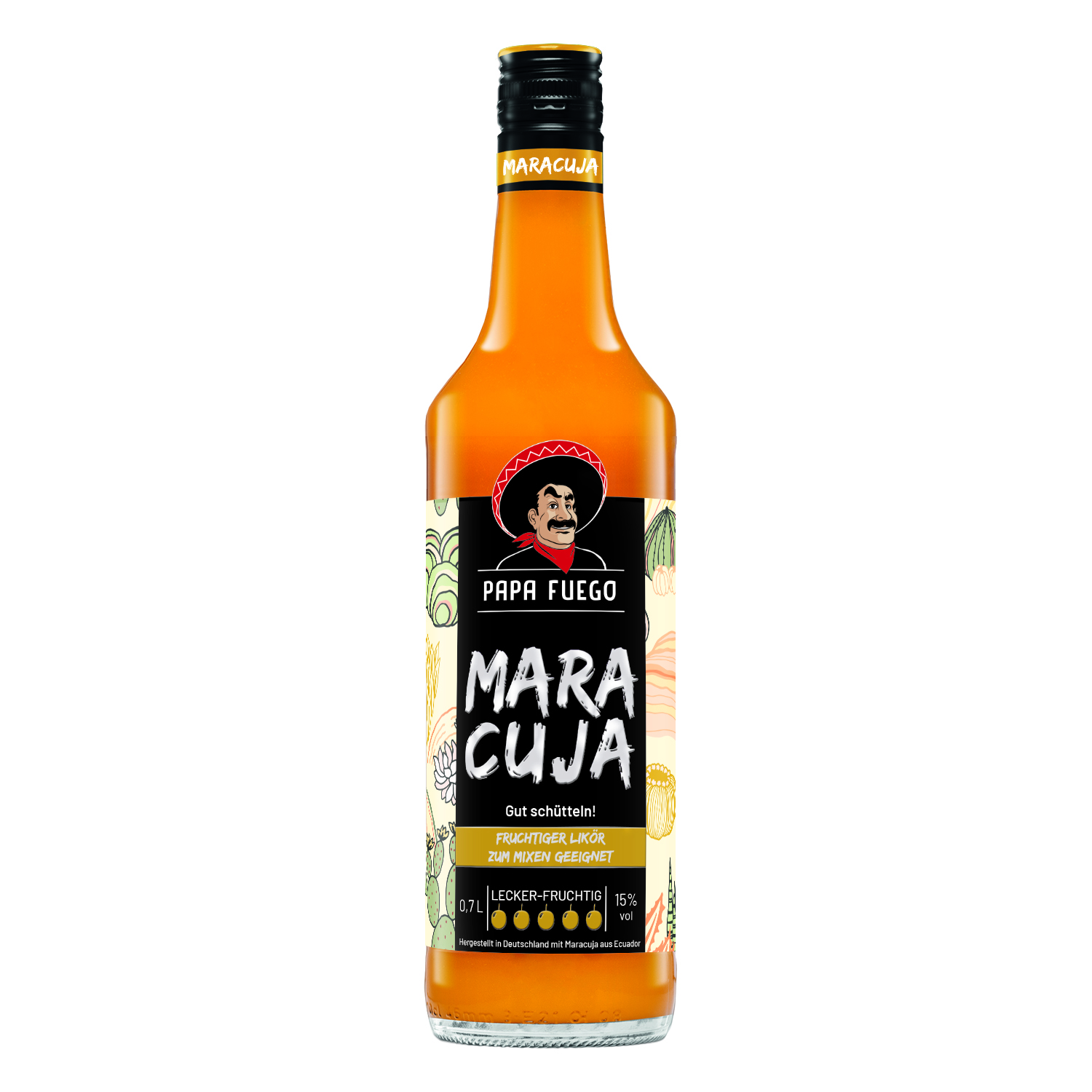 Papa Fuego - Maracuja - Lecker Fruchtig 0,7l 15%vol Papa Fuego - Maracuja - Lecker Fruchtig 0,7l 15%vol
