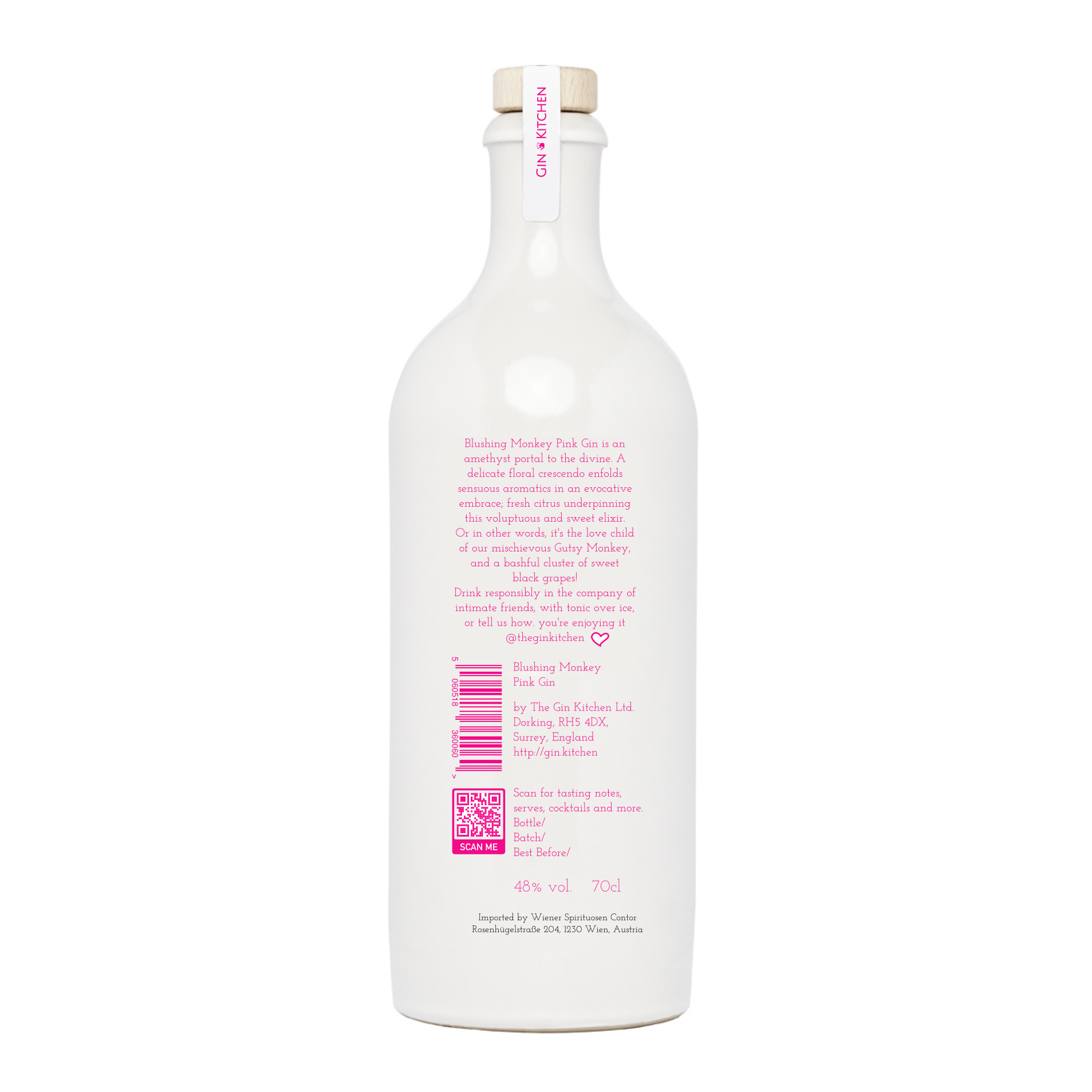 The Gin Kitchen - Blushing Monkey Pink Gin 0,7l 48%vol.