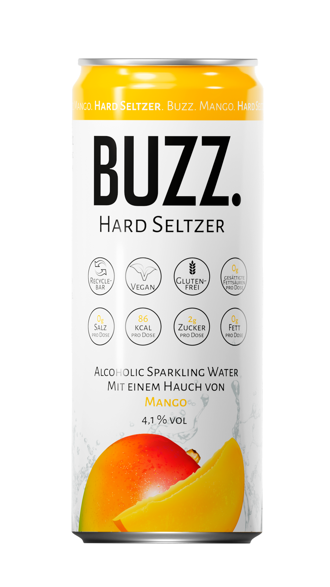 Buzz Hard Seltzer Mango 0,33l 4,1%vol.