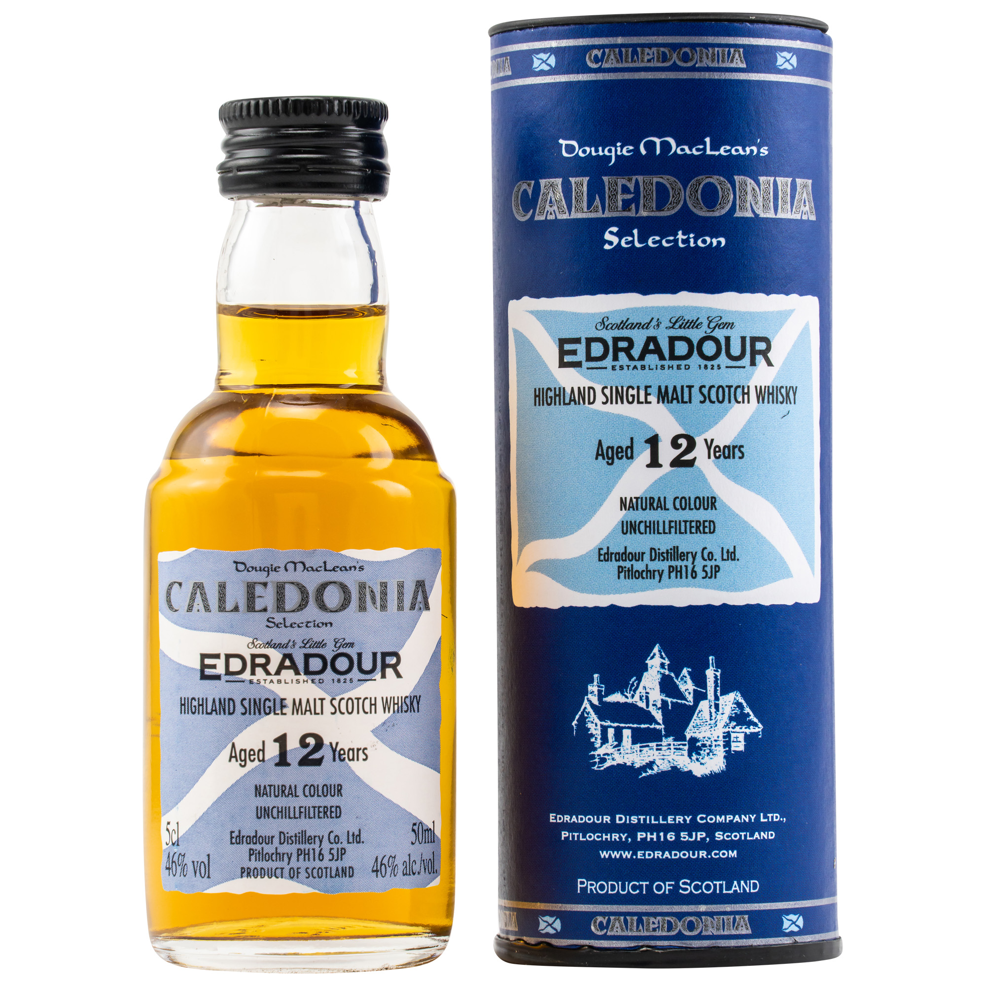 Edradour Caledonia - Highland Single Malt Scotch - MINIATUR 50ml 46%vol.