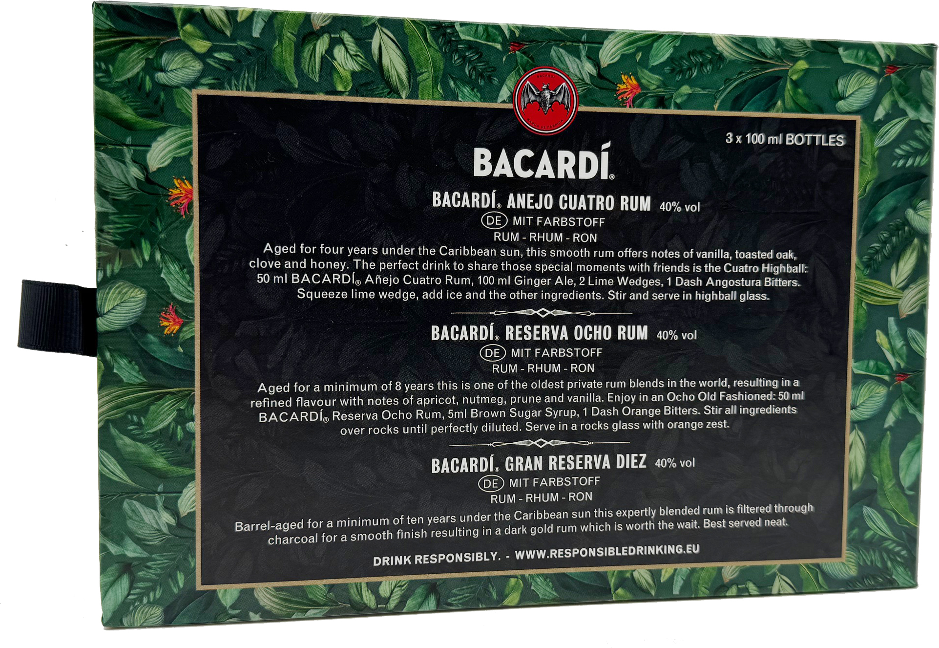 Bacardi Discovery Pack (3x100ml) 40%vol. Bacardi Discovery Pack (3x100ml) 40%vol.