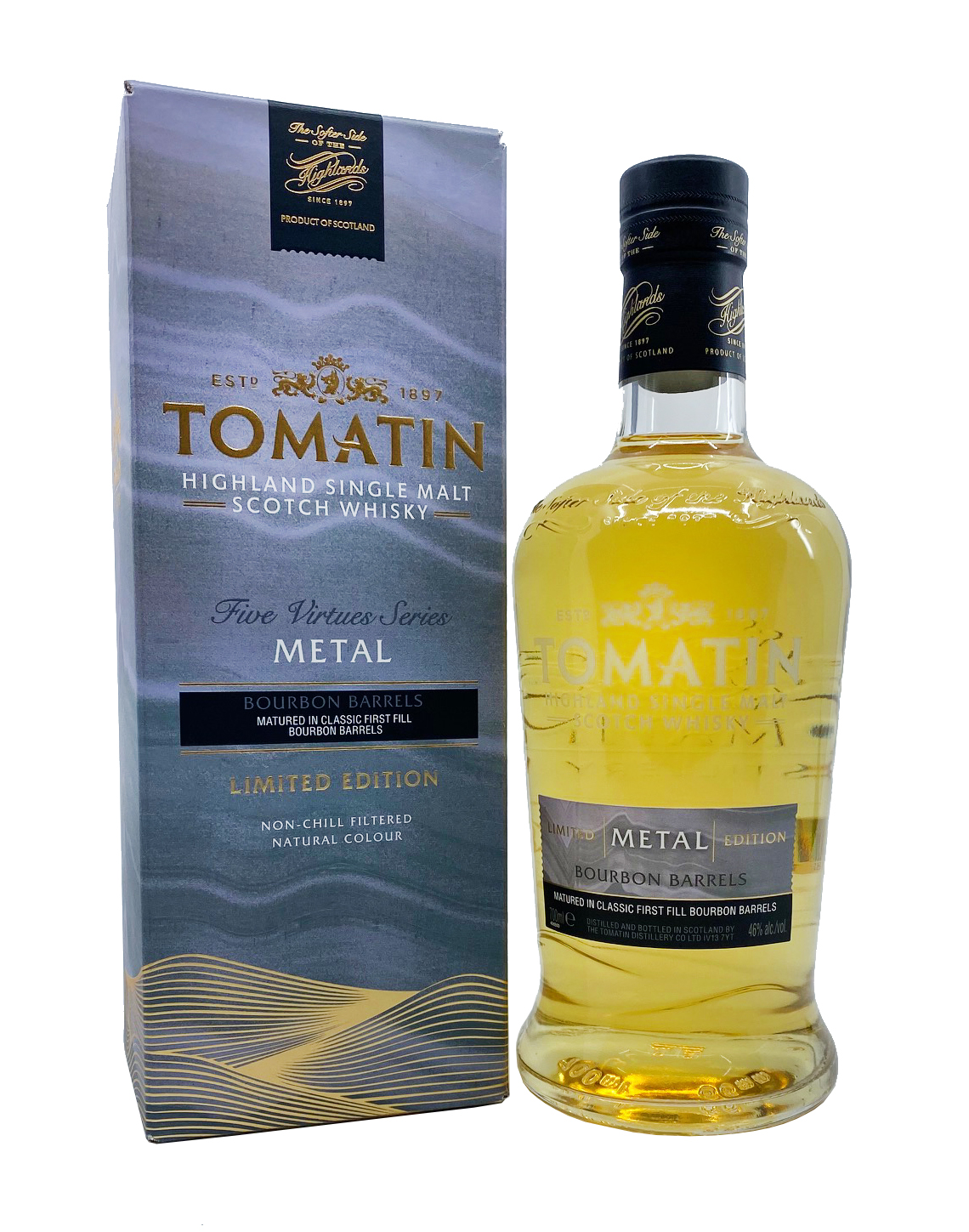 Tomatin Five Virtues Series Metal Bourbon Barrels Limited Edition 0,7l 46%vol.