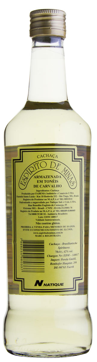 Espirito de Minas - Cachaca - 0,7l 42%vol.