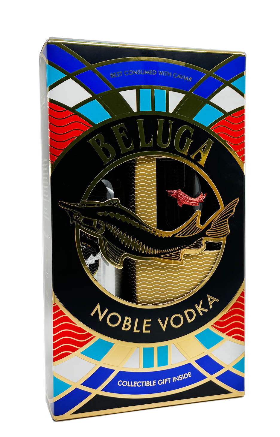 Beluga Noble Vodka - GESCHENKPAKET - mit Glas 0,7l 40%vol.