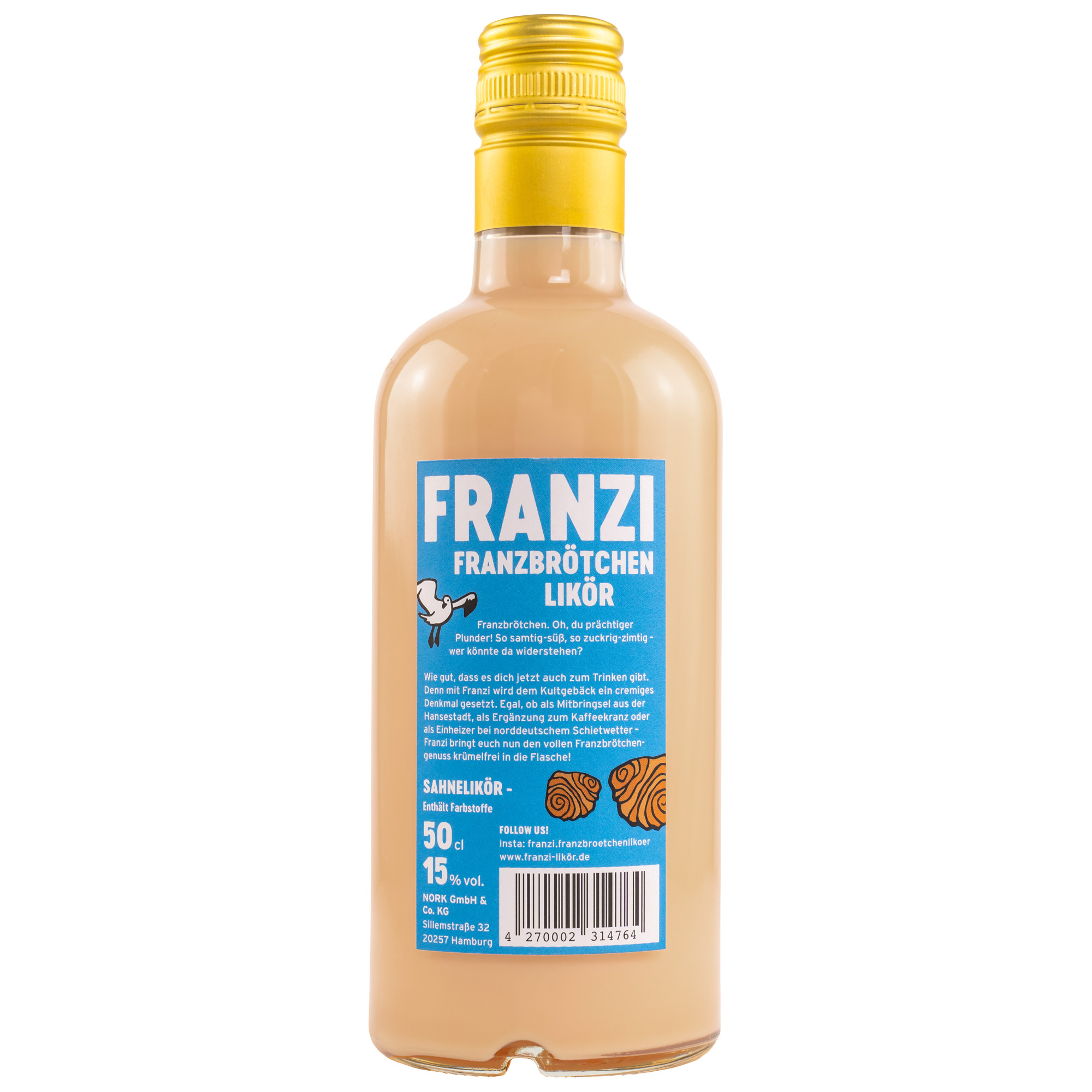 Franzi Franzbrötchenlikör 0,5l 15%vol.