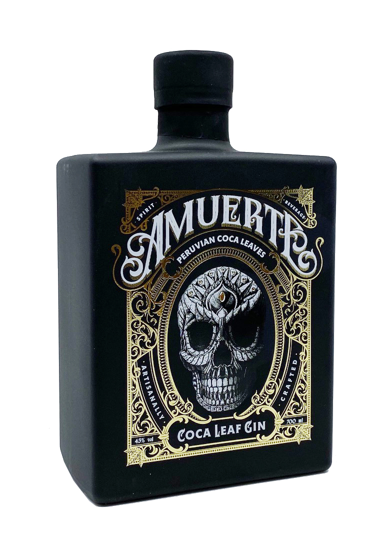 Amuerte Coca Leaf Gin - schwarz - 700ml 43%vol.