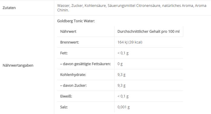 Goldberg Tonic Water 0,2L