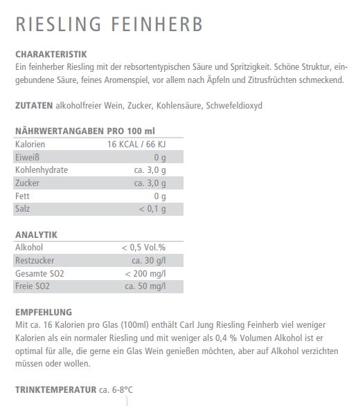 rieslinginhalt Carl Jung - alkoholfreies Weinpaket (3x0,75l) - Chardonnay, Riesling, Merlot - Weißwein & Rotwein