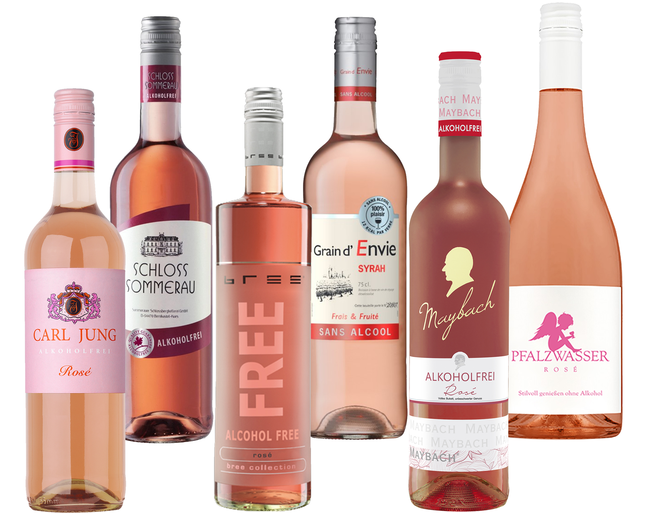 Alkoholfreies Roséwein Paket - 6 ausgewählte Roseweine - 6x 0,75l