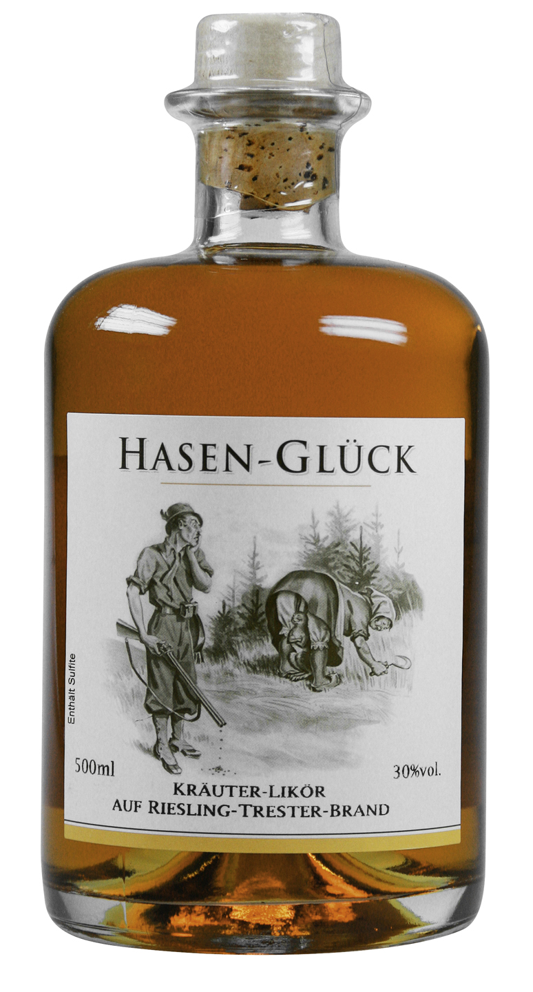 Hasenglück - Kräuterlikör auf Tresterbrand - 0,5l 30%vol.