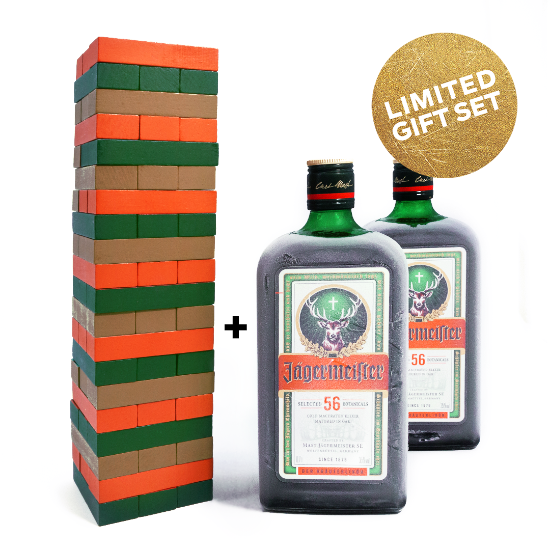 Jägermeister - Meister Bricks - 2x0,7l 35%vol. + Meister Bricks Spiel