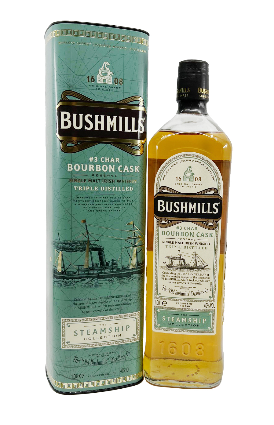 Bushmills #3 Char - Bourbon Cask Whisky - Steamship Collection 1l 40%vol.
