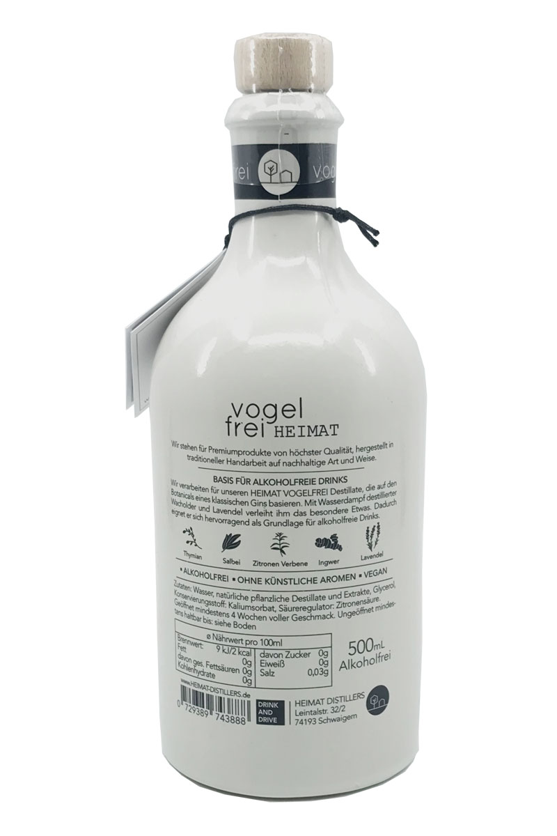 Heimat Vogelfrei - alkoholfreier Gin - 0,5l