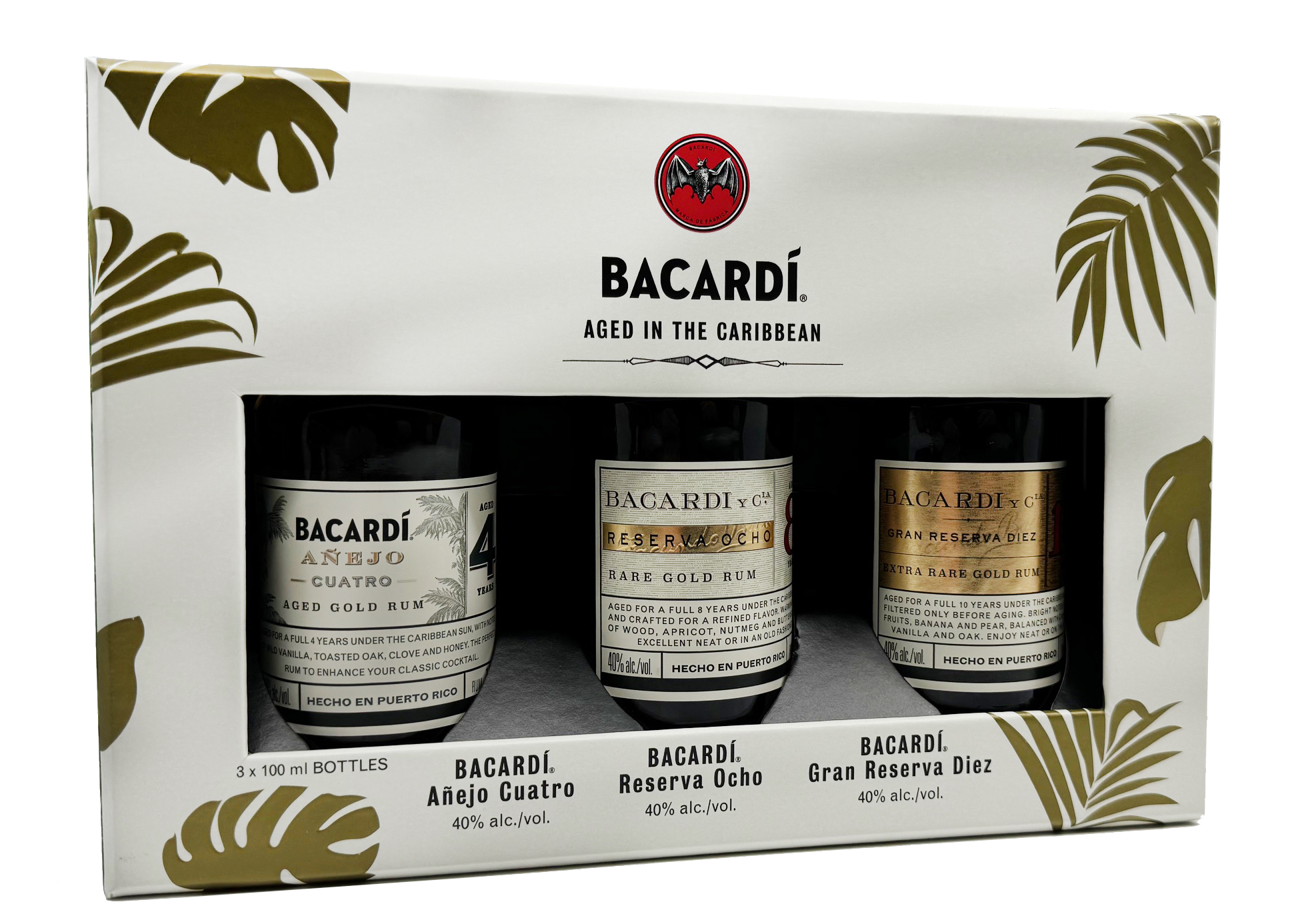Bacardi Discovery Pack (3x100ml) 40%vol. Bacardi Discovery Pack (3x100ml) 40%vol.