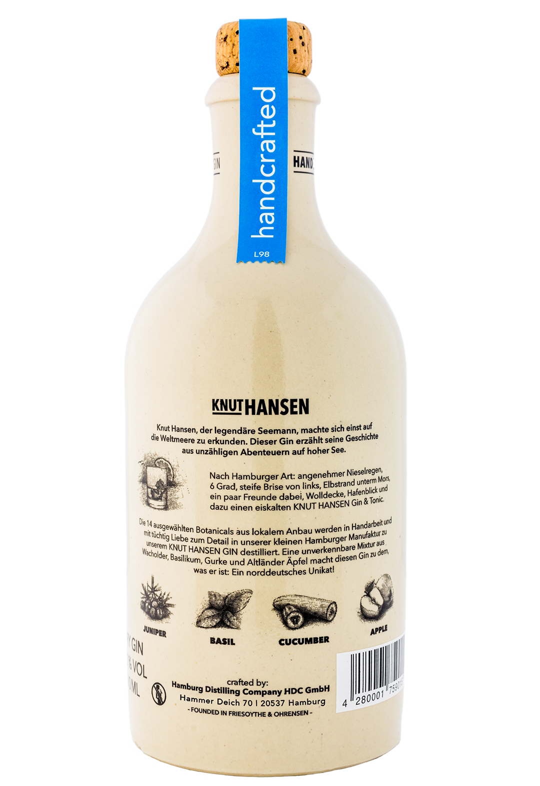 Knut-2jIYiRIqtcxlUc Knut Hansen Dry Gin 0,5l 42%vol.