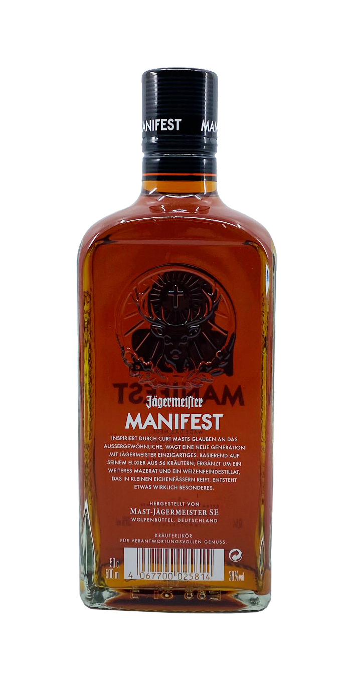 manifestklein2 Jägermeister Manifest 0,5l 38%vol.