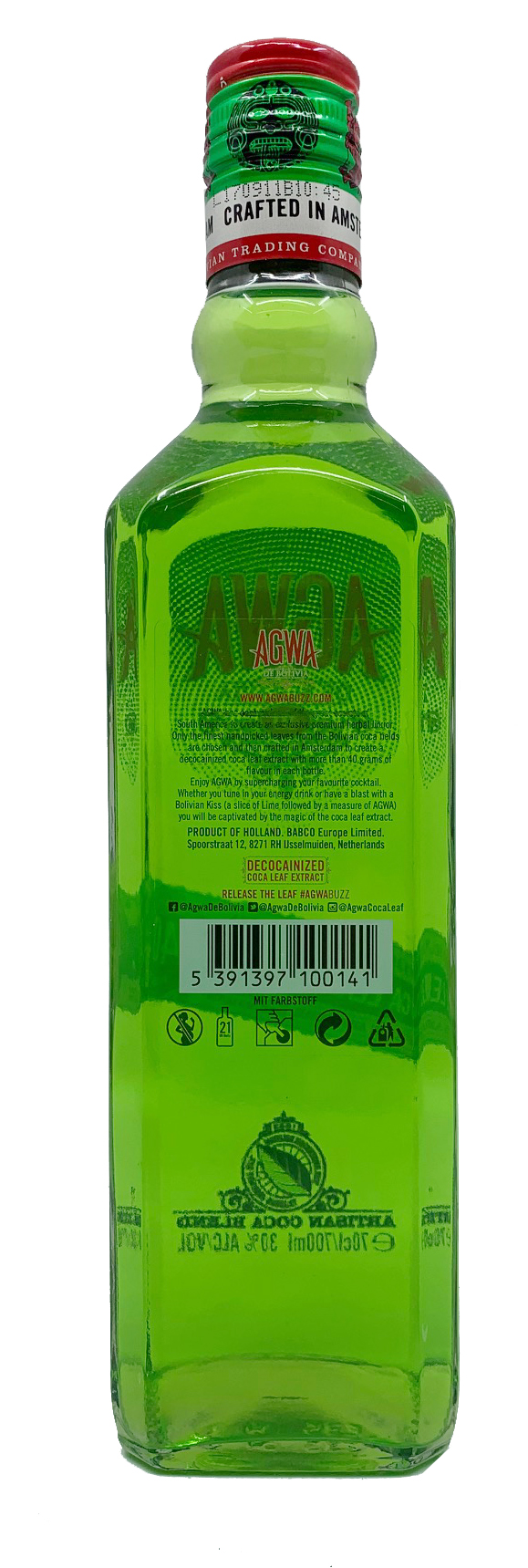 Agwa de Bolivia Coca Leaf Likör 30%vol. 0,7l