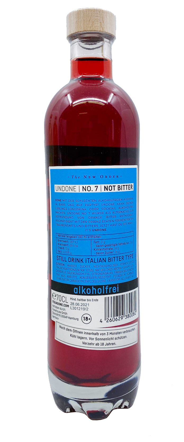 undone7back Undone Italian Bitter Type - This is not Orange Bitter - No. 7 0,7l