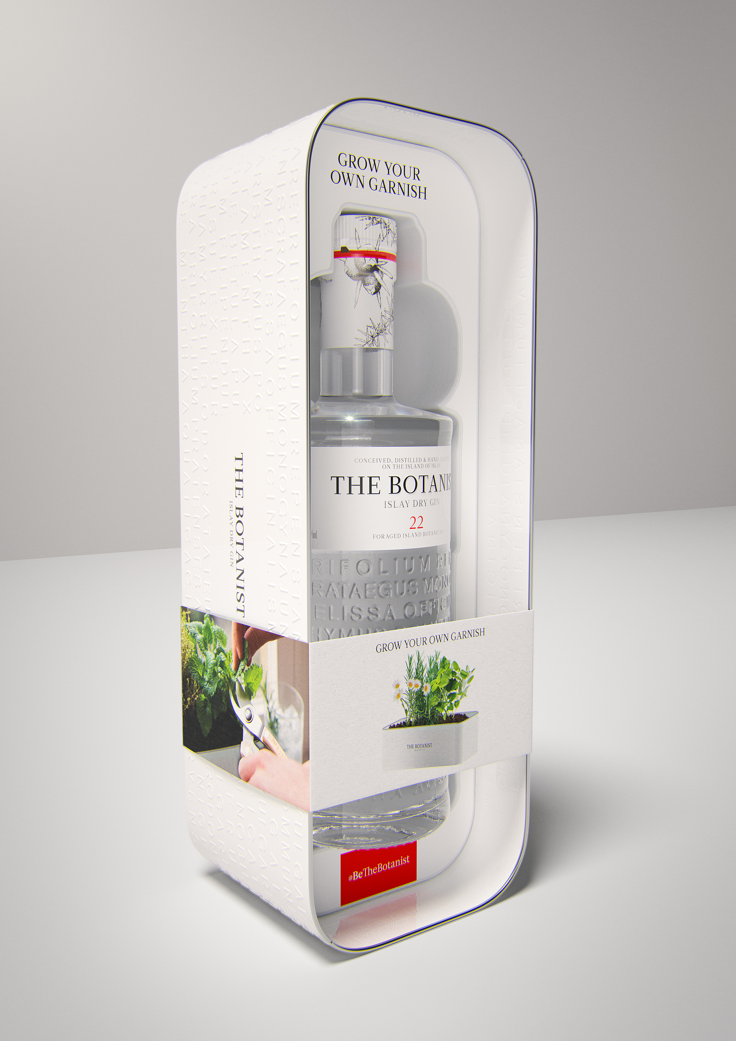 The-Botanist-Photo-The-Botanist-Tin-Planter-Render The Botanist Islay Dry Gin - Grow your own Garnish - Geschenkset 0,7l 46%vol.
