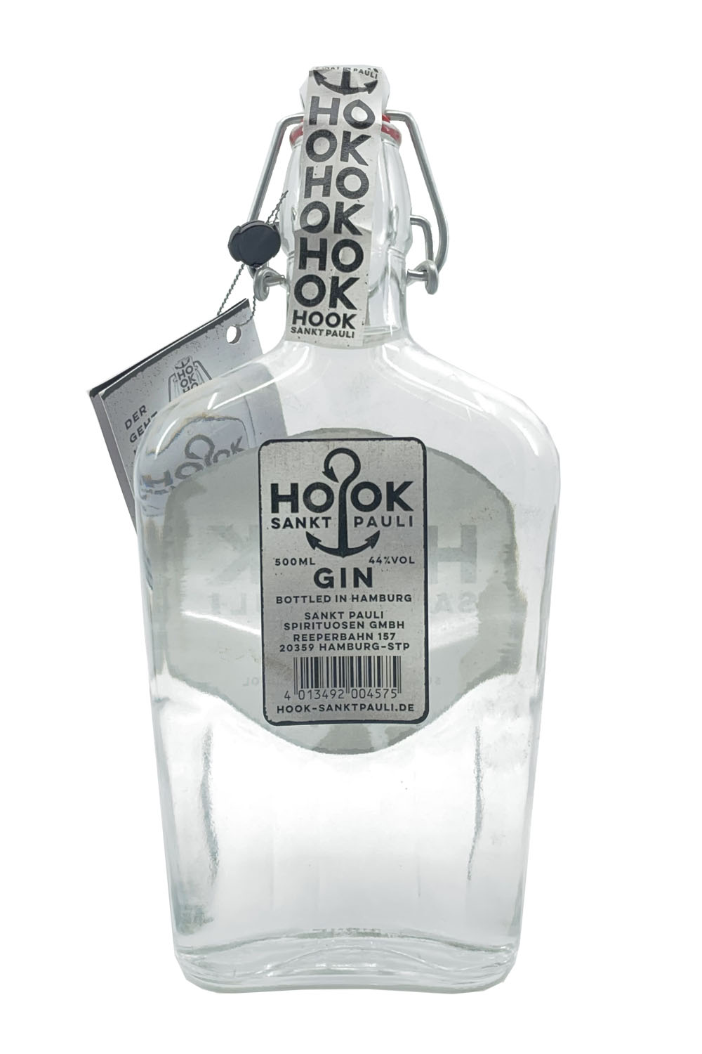 Hook Gin ~ Sank Pauli Buddelflasche ~ 0,5l 44%vol.