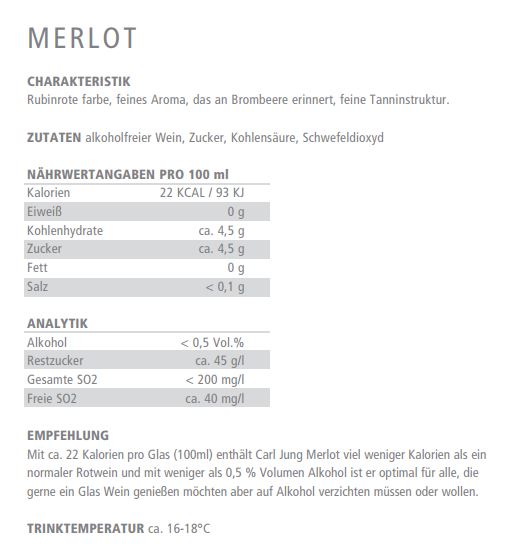 merlotinhalt Carl Jung - alkoholfreies Weinpaket (3x0,75l) - Chardonnay, Riesling, Merlot - Weißwein & Rotwein