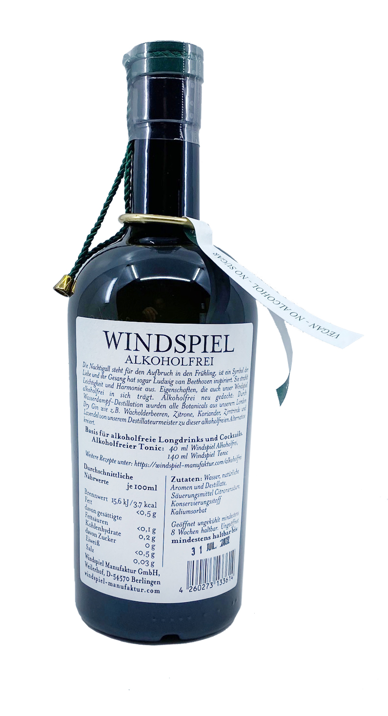 Windspiel Alkoholfrei - Basis für alkoholfreie Longdrinks und Cocktails 0,5l