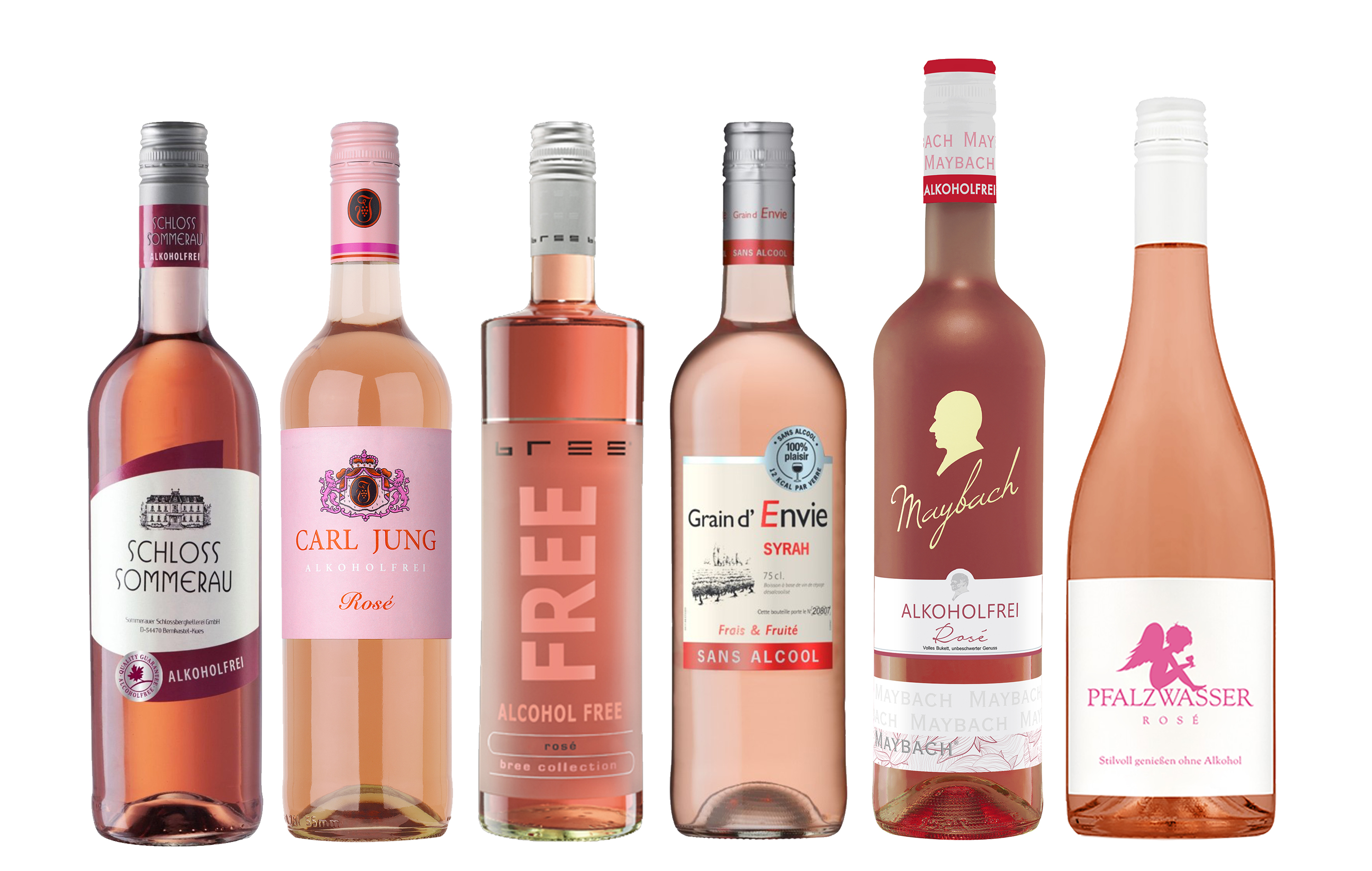 rosepaket2 Alkoholfreies Roséwein Paket - 6 ausgewählte Roseweine - 6x 0,75l