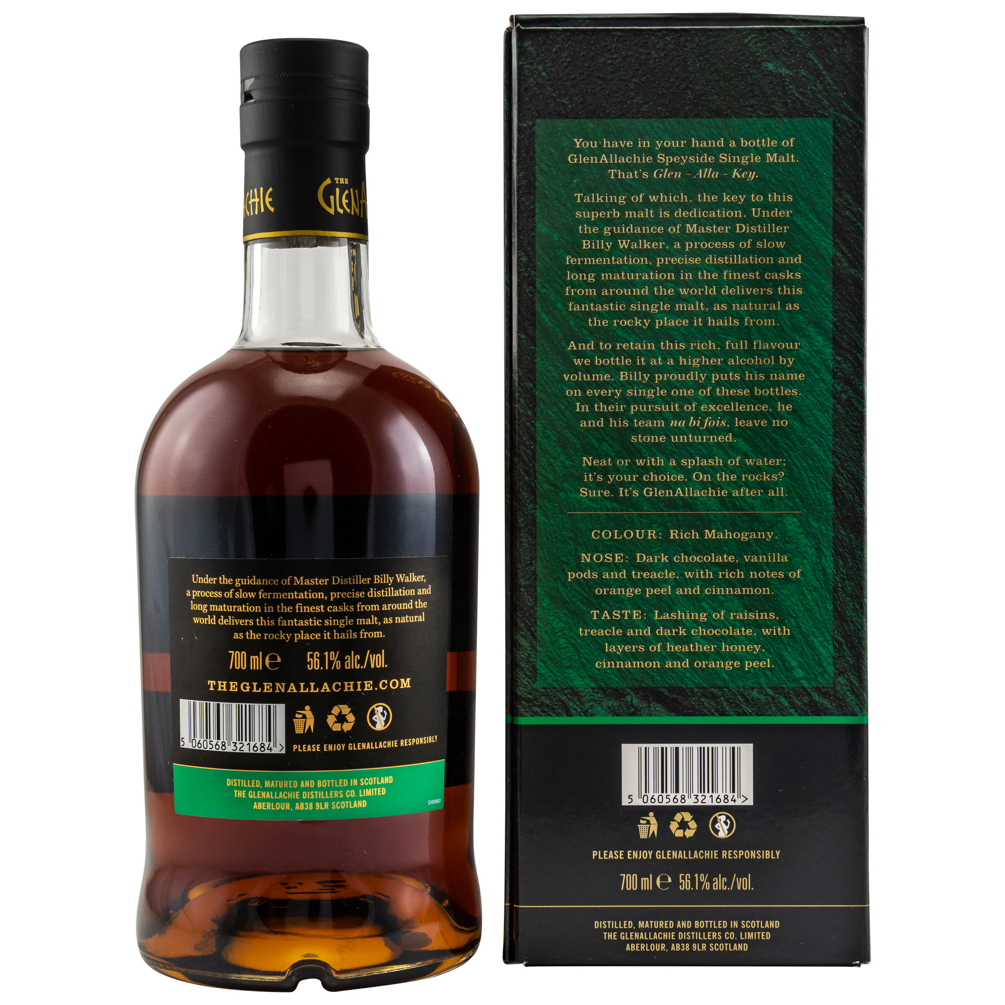 The GlenAllachie Scotch Whisky - 10 Years - 0,7l - 56,1% vol. Alk.