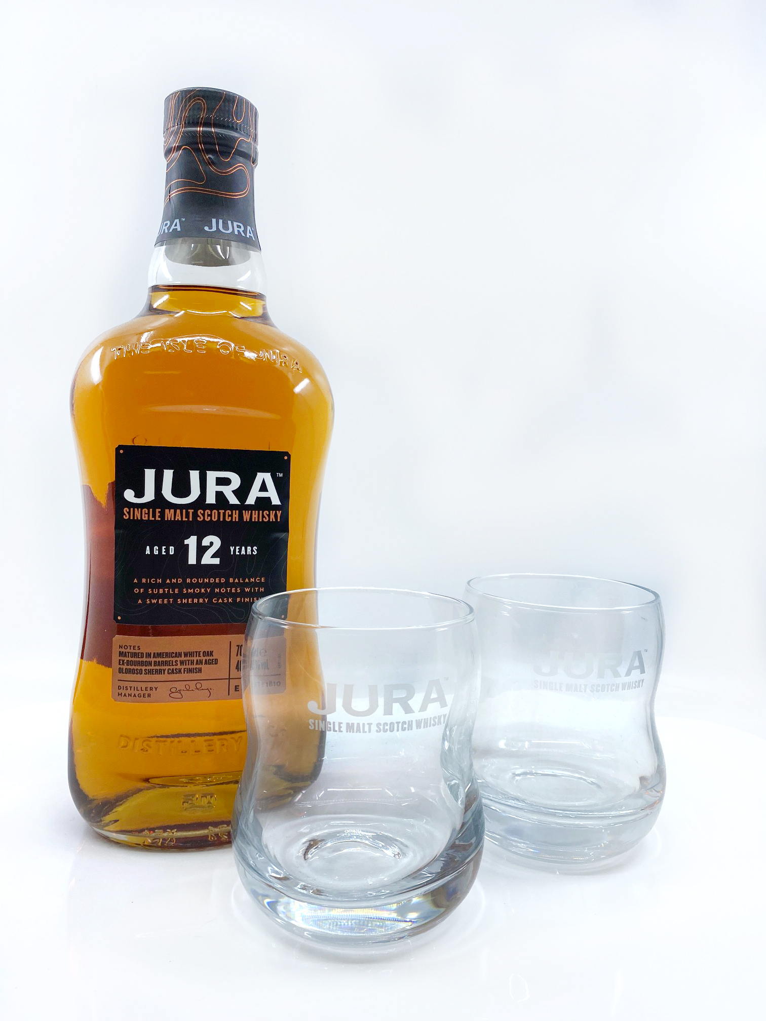 Isle of Jura - 12 Jahre - Geschenkpaket mit 2 Tumbler 0,7l 40%vol