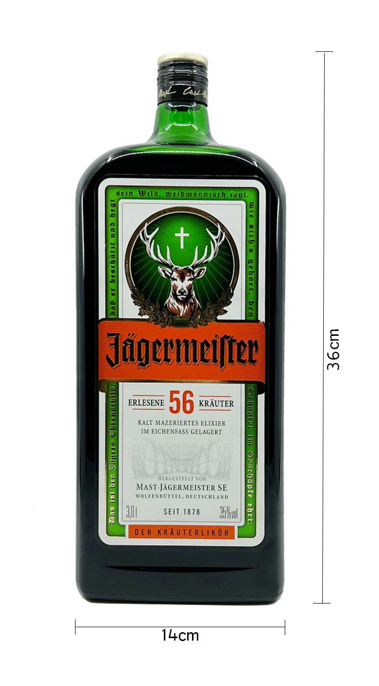 jaegermeister3lmasse Jägermeister XXXL Flasche - 3 Liter 35%vol.
