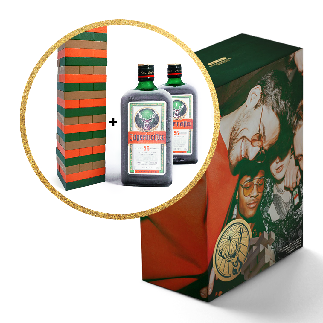 Jägermeister - Meister Bricks - 2x0,7l 35%vol. + Meister Bricks Spiel